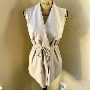 KATHERINE BARCLAY : Faux Suede Wrap Vest